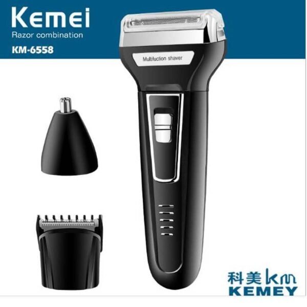 kemei electric hair trimmer km-6558 3 in 1 Kit rechargeable