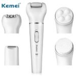 5 in 1 Kemei Electrical Women Hair remover Woman Washable Hair Remover Trimmer For Bikini, Face, Legs, Arms