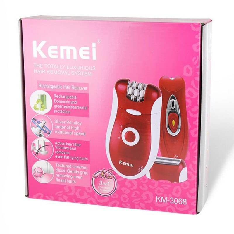 KM-3068 kemei epilator 3 in 1 Rechargeable Women - Image 6